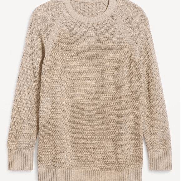 Old Navy Beige Taupe Natural Loose Textured Tunic Knit Sweater XS - Picture 11 of 11